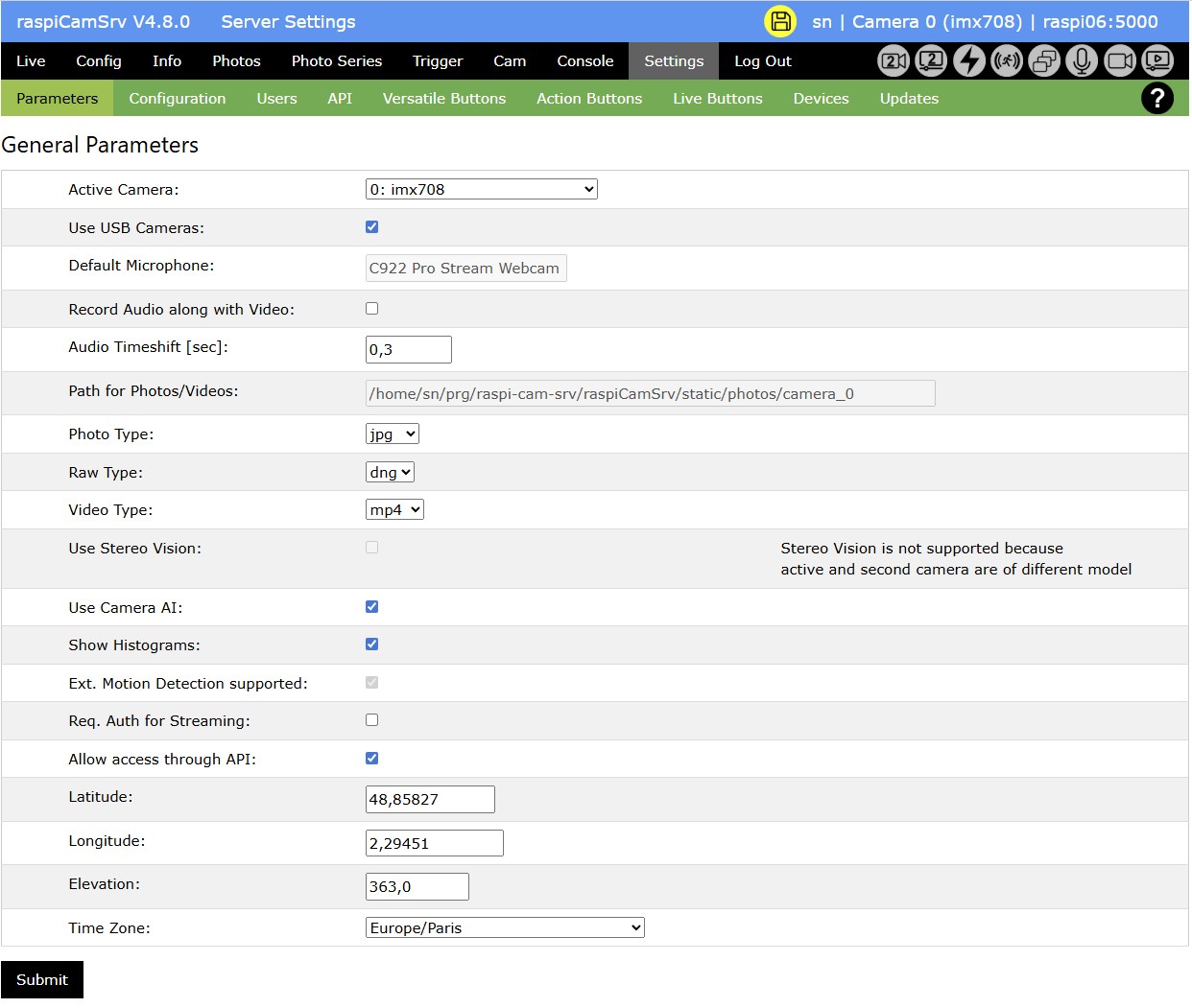 Settings Parameters - raspiCamSrv V4.9.x Documentation
